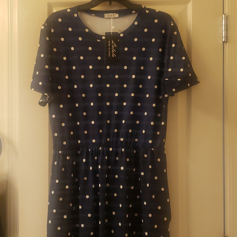 Lalala Summer Polka Dot Pocket Dress